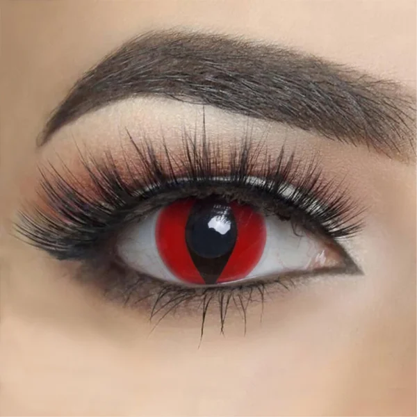 Cat Eye Red Kırmızı Renkli Yıllık Lens