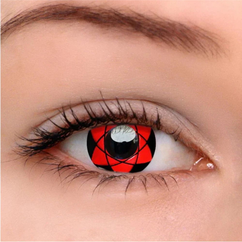 red hexagram yıllık renkli lens red hexagram yıllık renkli lens